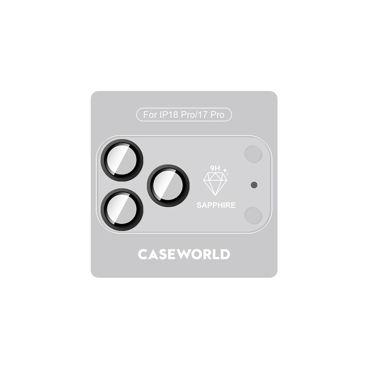 Apple iPhone 18 Pro CaseWorld Alloy Sapphire Safir One-Piece Anti Reflective Safir Kamera Lens Koruyucu