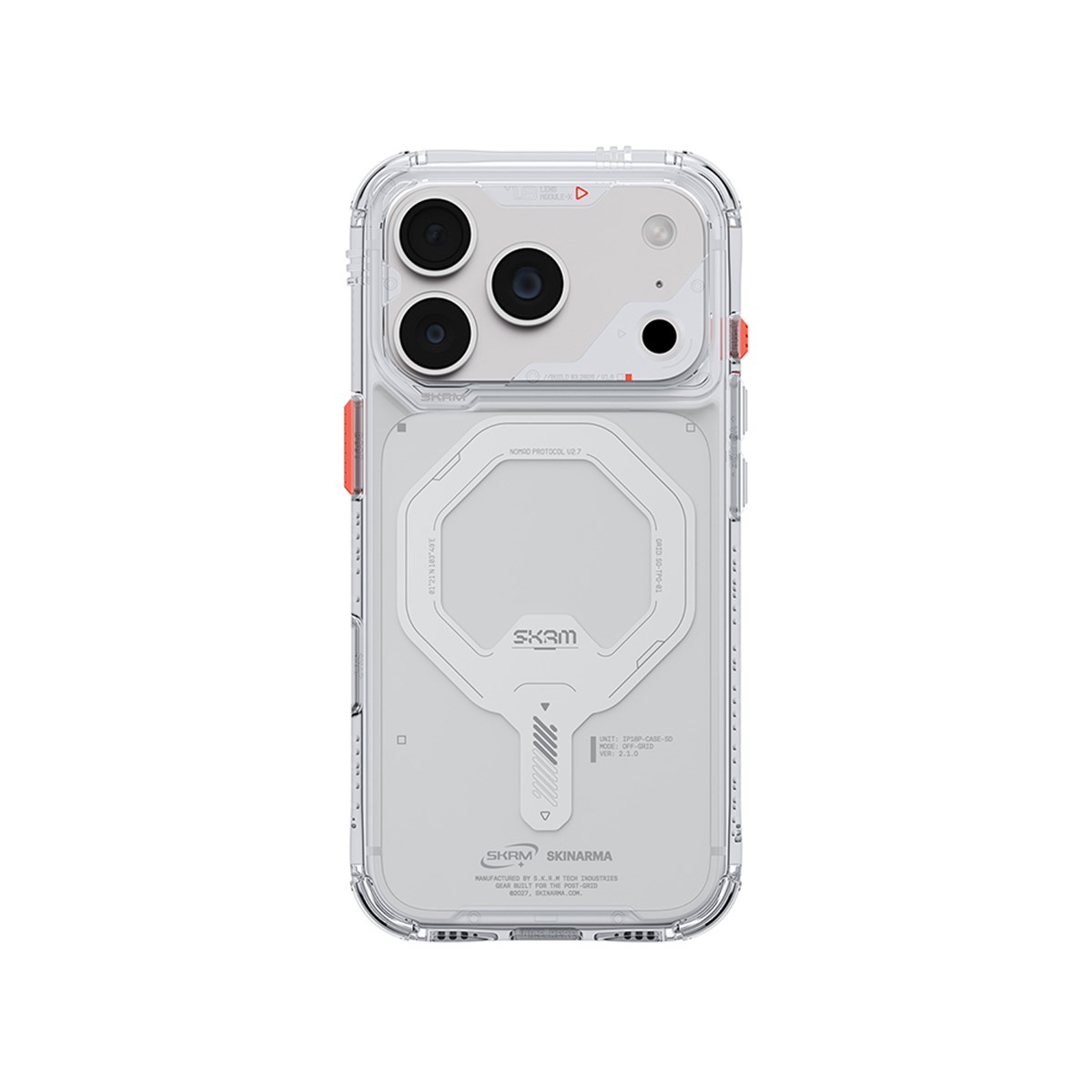 Apple iPhone 18 Pro Kılıf M-safe Şarj Özellikli Şeffaf Airbag Tasarımlı Skinarma Saido Mag-Charge Kapak