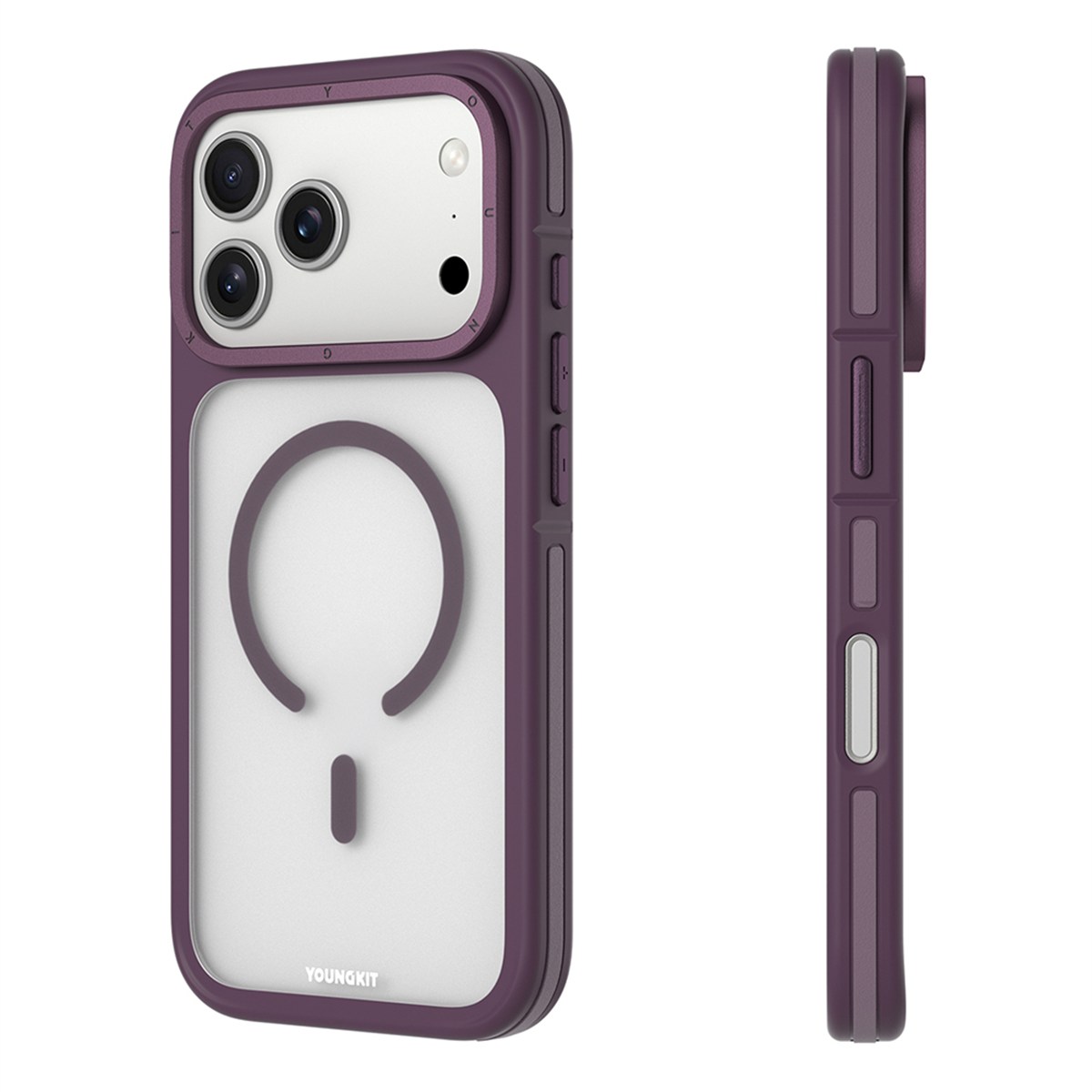 Apple iPhone 18 Pro Max Kılıf M-safe Şarj Özellikli Youngkit Rock Sand Serisi Kapak