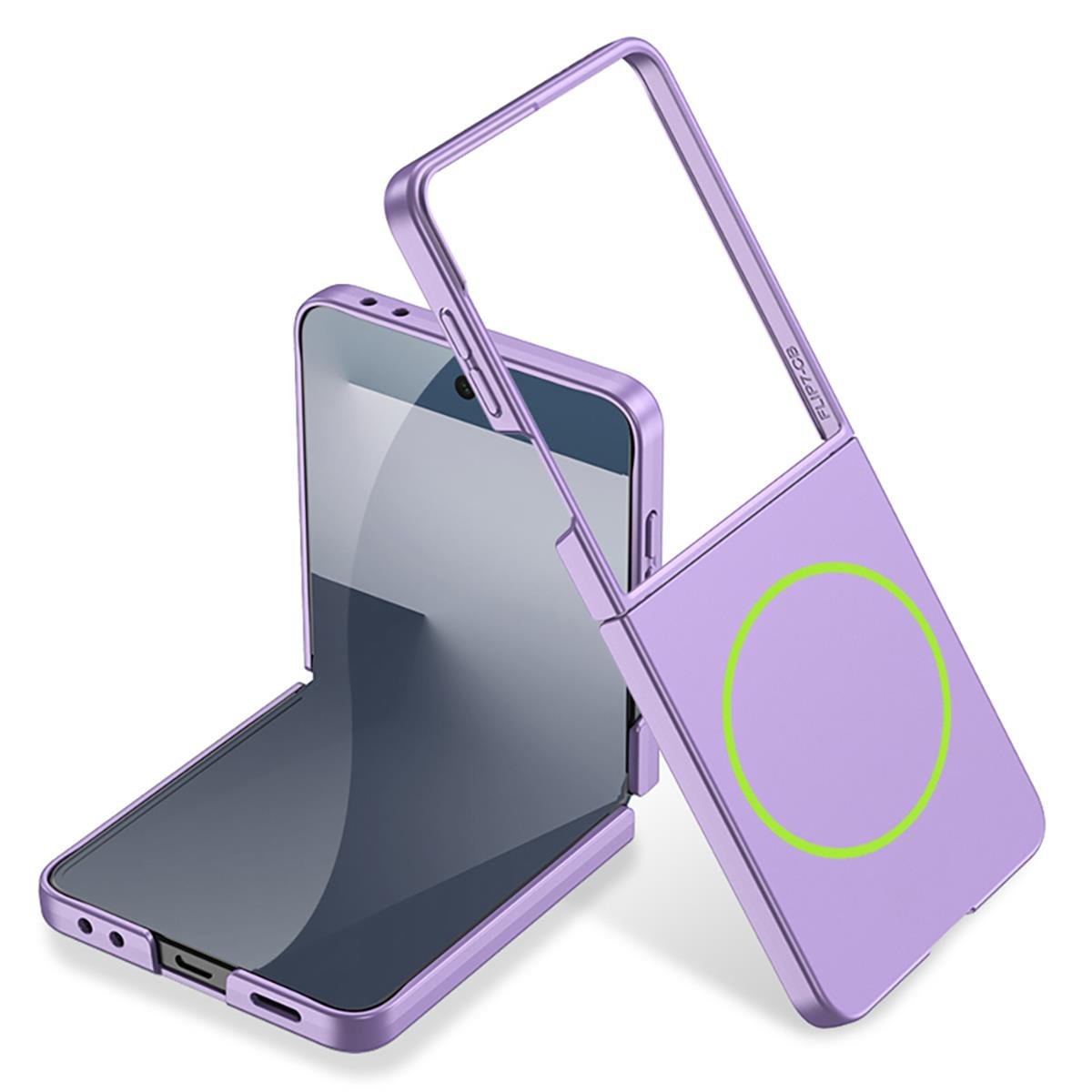 Galaxy Z Flip 7 Kılıf Wireless Şarj Özellikli Zore Kıpta M-safe Kapak