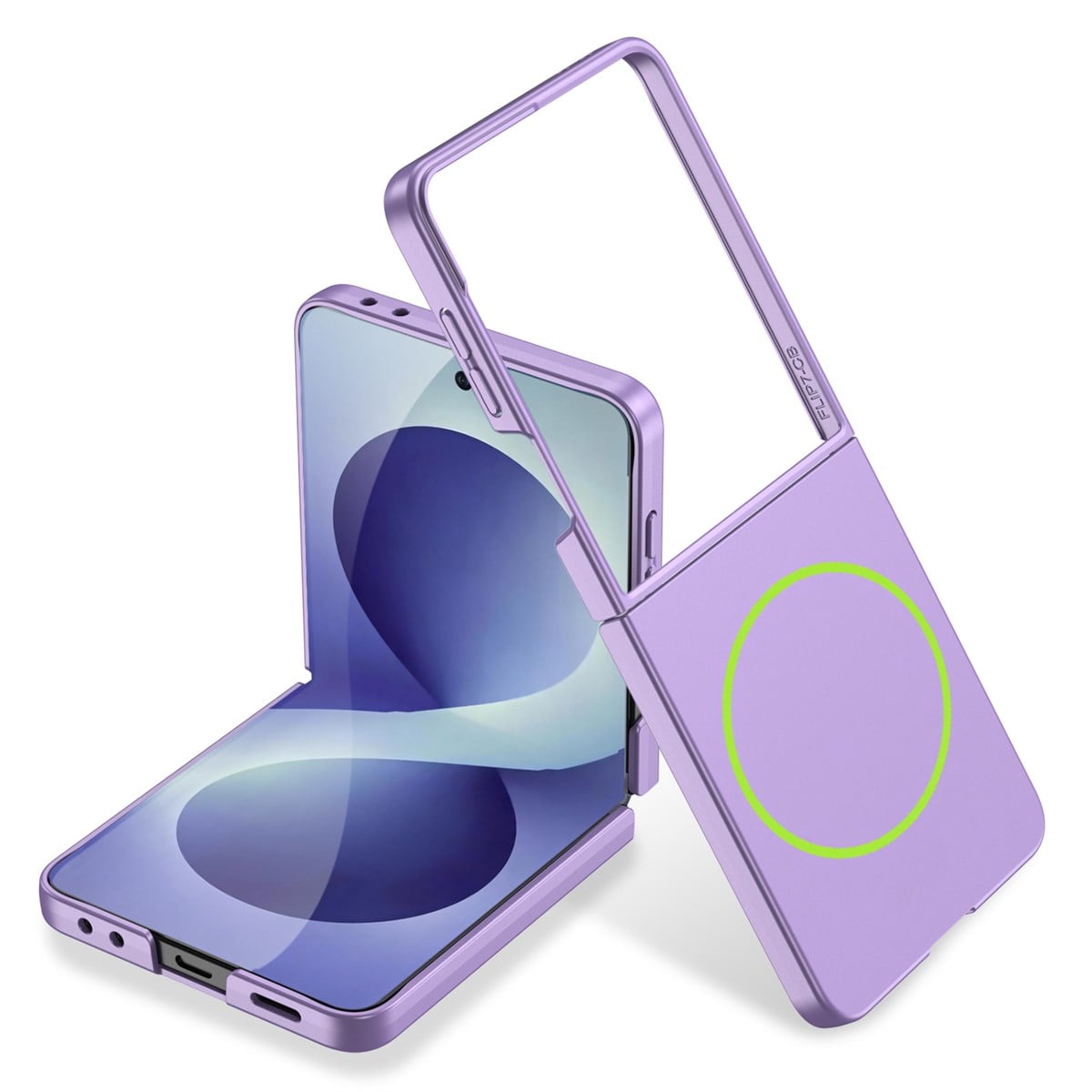 Galaxy Z Flip 8 Kılıf Wireless Şarj Özellikli Zore Kıpta M-safe Kapak