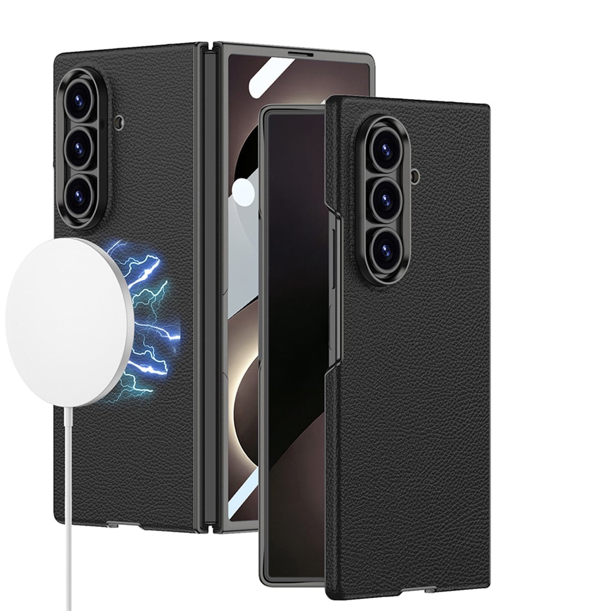 Galaxy Z Fold 8 Ultra Kılıf M-safe Şarj Özellikli Zore Kıpta KPT-12 Sert PC Kapak