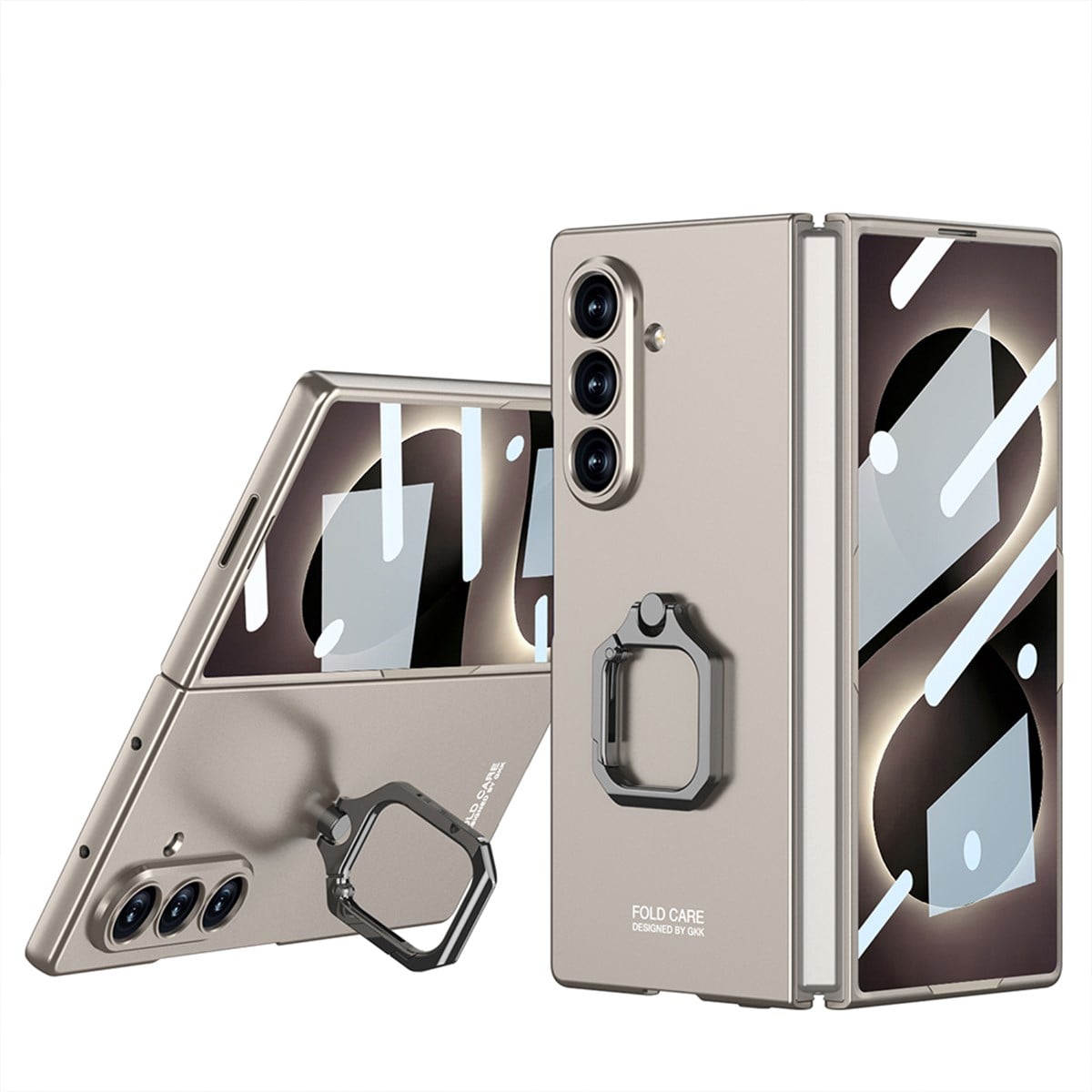 Galaxy Z Fold 8 Ultra Kılıf Zore Kıpta Flip Ring Kamera Korumalı Kapak
