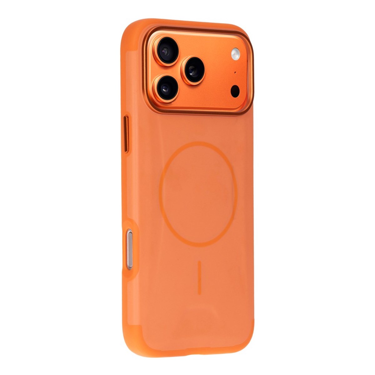 Koen iPhone 17 Pro Uyumlu MagSafe Kılıf – Kablosuz Şarj Destekli, Köşe Koruma Darbe Emici, Şeffaf Mat Premium Telefon Kılıfı, Orange