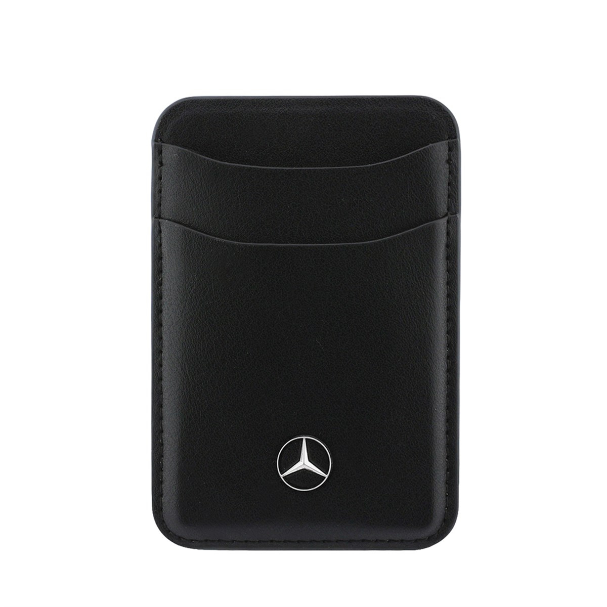 Mercedes Benz Orjinal Lisanslı Yeni Nesil 2 Hazneli Metal Logolu Deri Magnetik Kartlık