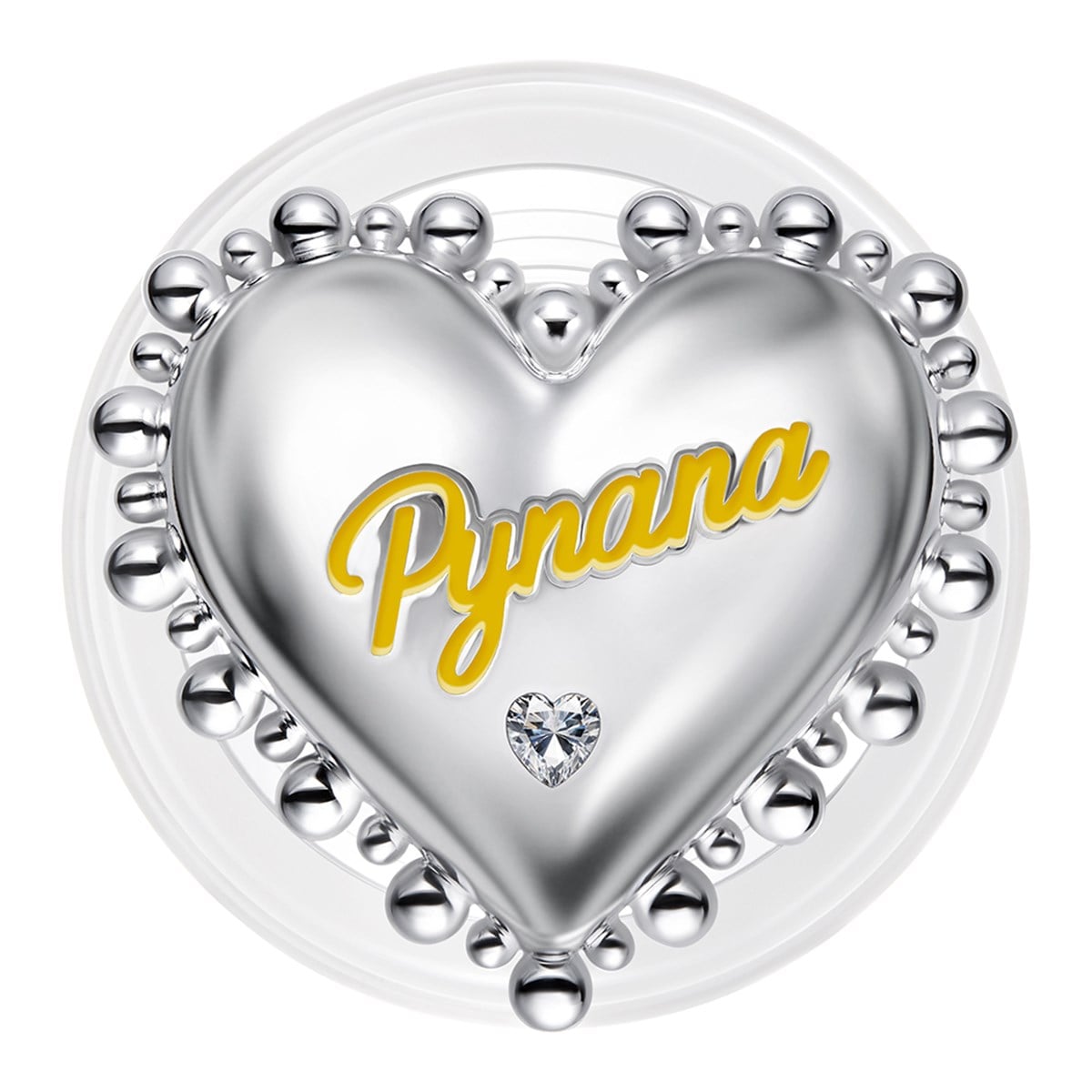 Pynana BubbleHeart 360 Derece Dönebilen Magnetik Ring Stand Telefon Tutucu
