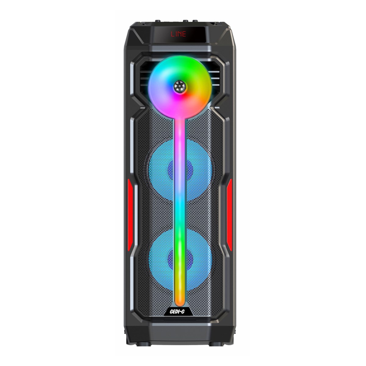 Zore GD-2896 Dijital LED Göstergeli Mikrofonlu RGB TWS Çift 8 inç Stereo Bass Kablosuz Karaoke Hoparlör