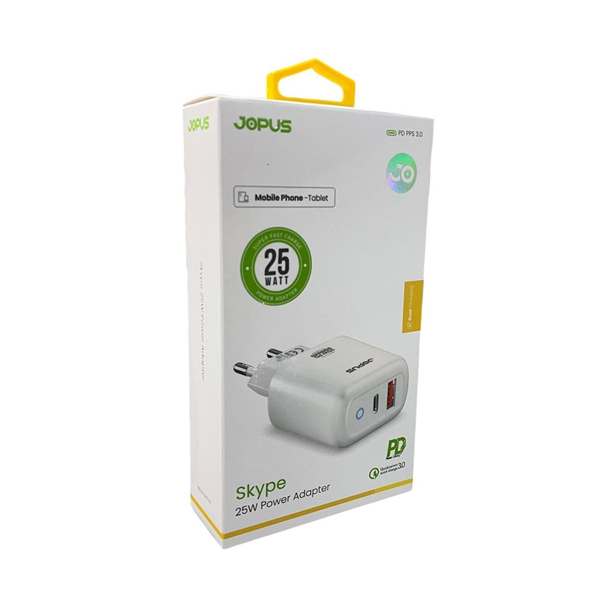 Jopus Jo-S08 Type-c To Usb-c Çıkışlı 25w Sarj Adaptörü