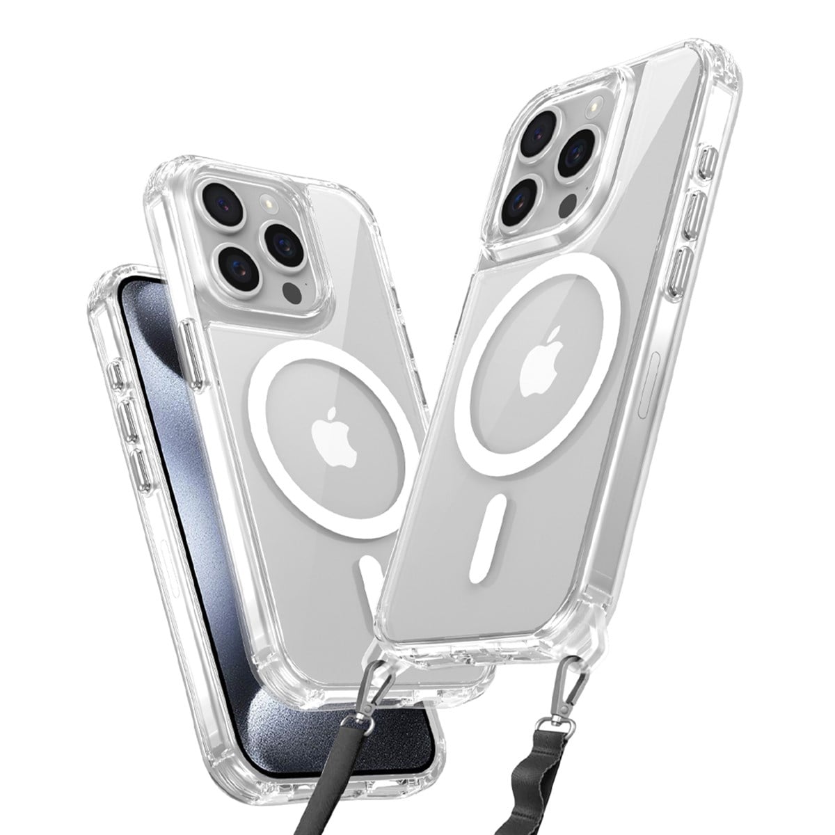 iPhone 16 Pro Max Shaza Clear Magsafe Şeffaf Sert Kapak