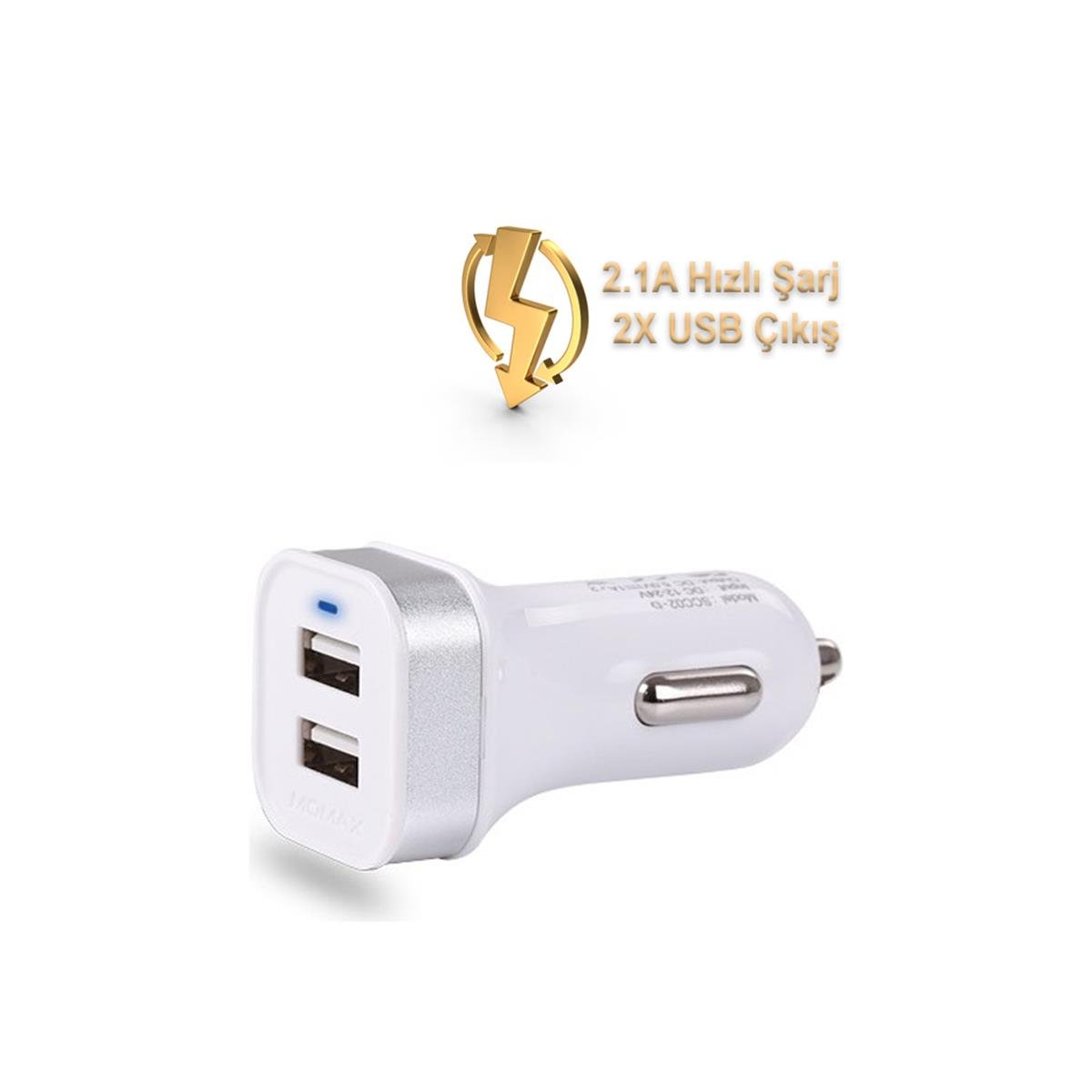 Mobicaps 2.1A Dual USB Araç Çakmaklık Şarj Aleti
