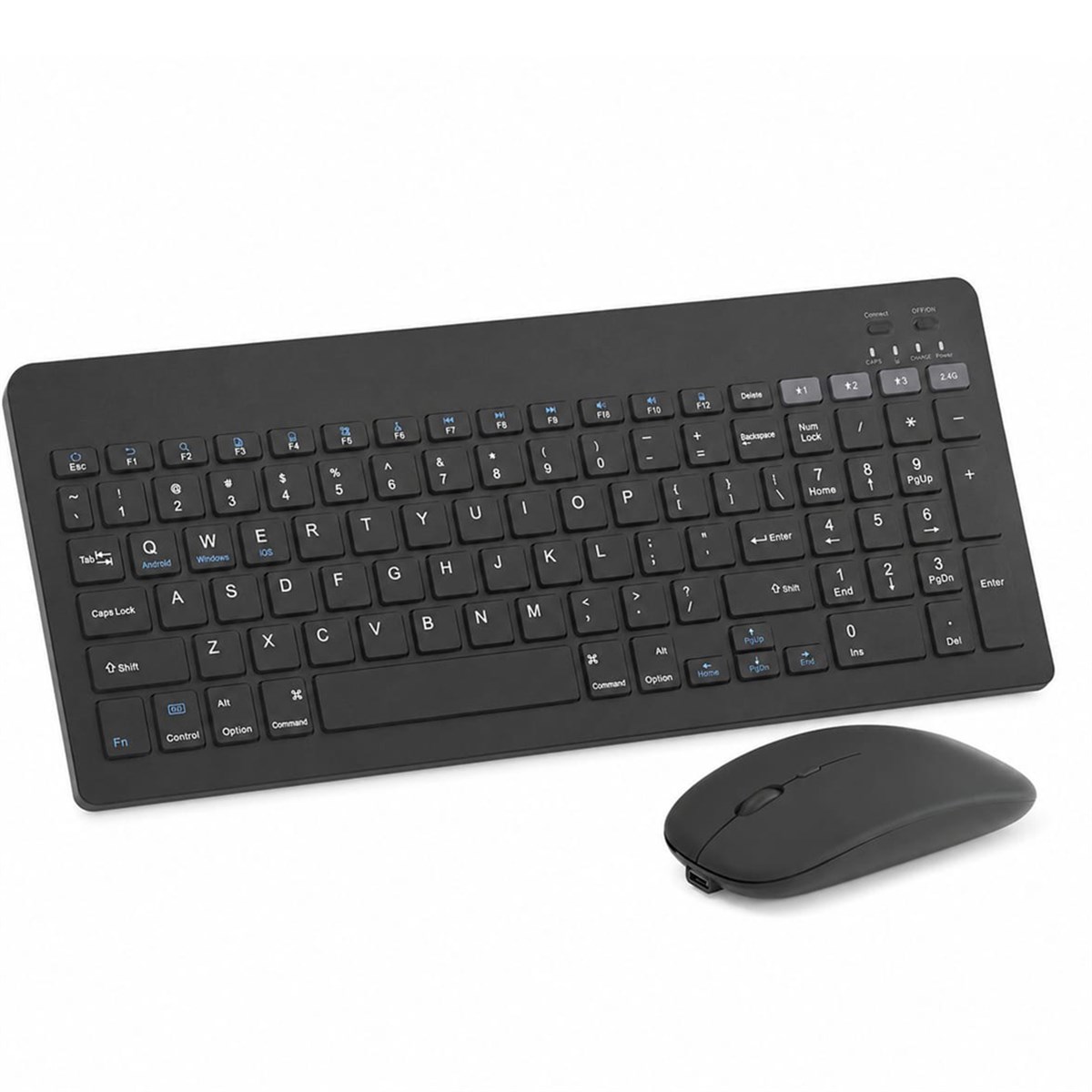 Mobicaps Türkçe Q Şarjlı Bluetooth Klavye + Kablosuz 2.4G Mouse Set