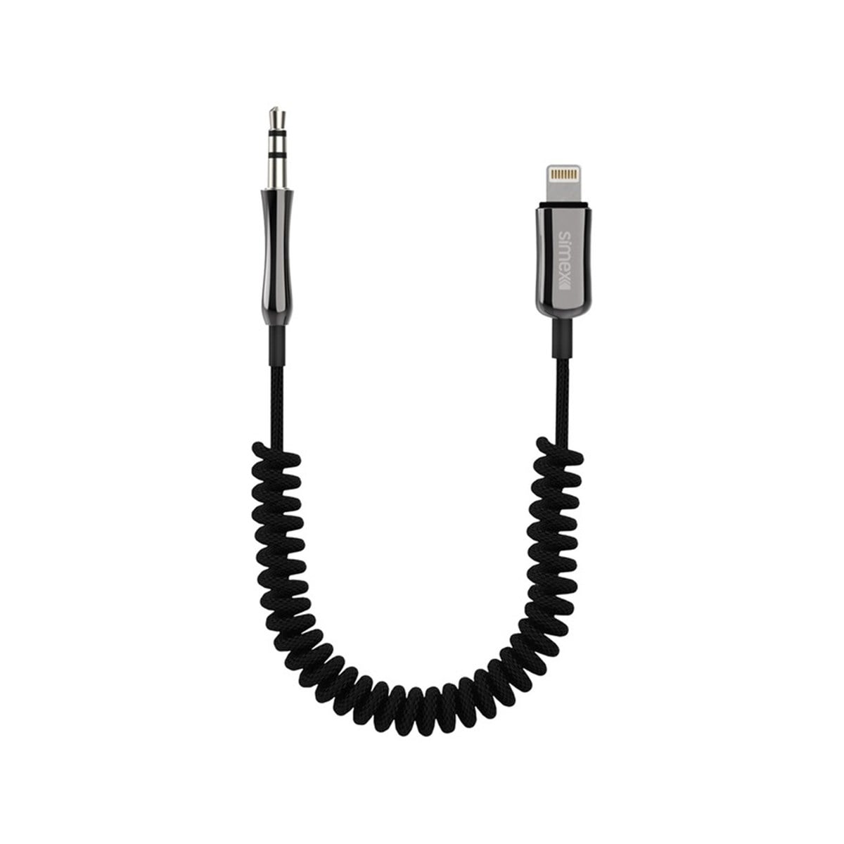 Simex 77 Plus SA-01 Zinco Kumaş Spiralli Lightning AUX Kablosu