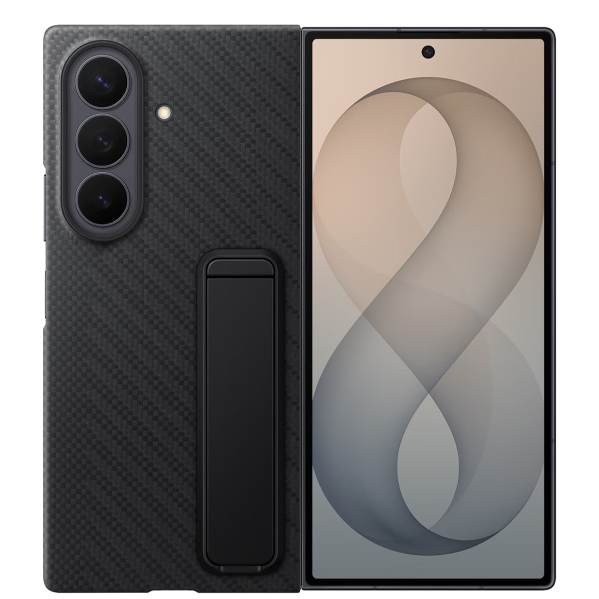Samsung Galaxy Z Fold8 Ultra Standlı Karbon Kılıf