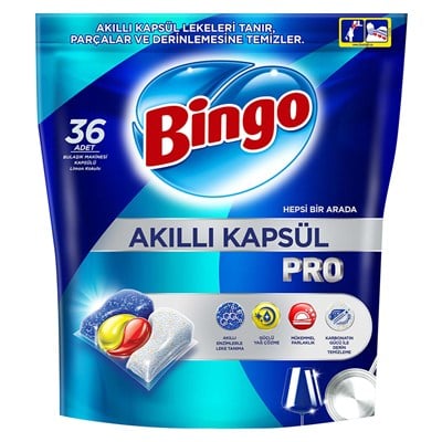 Bingo Akıllı Bulaşık Kapsülü Pro 36'lı 493gr