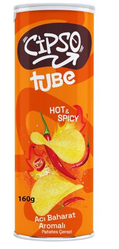 Cipso Tube Acı Baharatlı Patates Cipsi 160gr