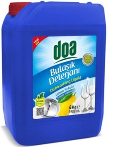 Doa 4 kg Limon Kokulu Sıvı Bulaşık Deterjanı 
