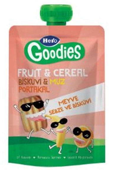 Hero Goodies Bisküvi-Muz-Portakal Püre 100gr