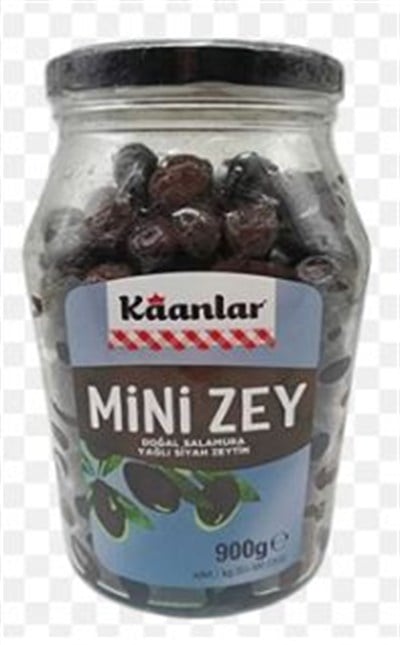Kaanlar Mini Zey Doğal Salamura Yağlı Siyah Zeytin 900 gr