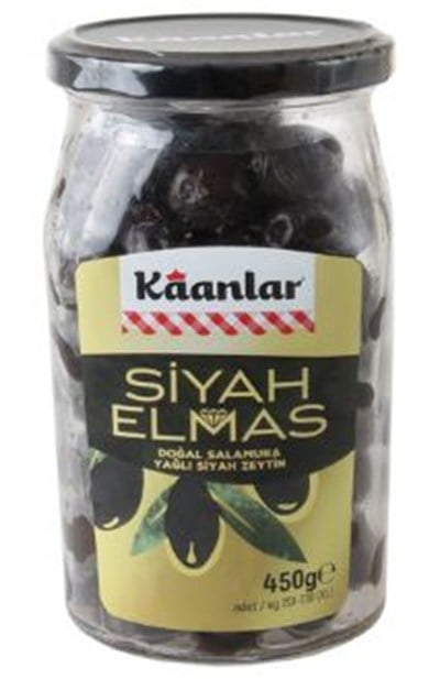 Kaanlar Siyah Elmas Zeytin 450 gr