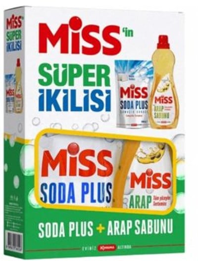 Miss Süper İkili Soda Plus + Arap Sabunu 500gr+1000gr