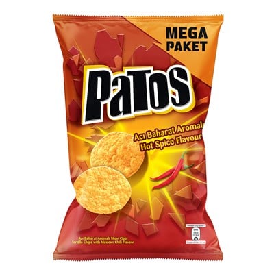 Patos Acı Baharat Aromalı Mısır Cipsi Mega 