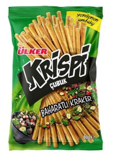 Ülker Krispi Baharatlı Çubuk Kraker 80 gr