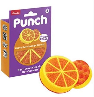 Vileda Punch Portakal Kokulu Çizmez Sünger