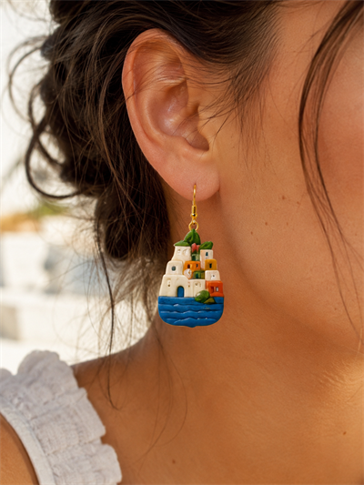 HENERS Amalfi Summer Collection İtalya Yaz Tarzı Küpe | Renk Seçenekli