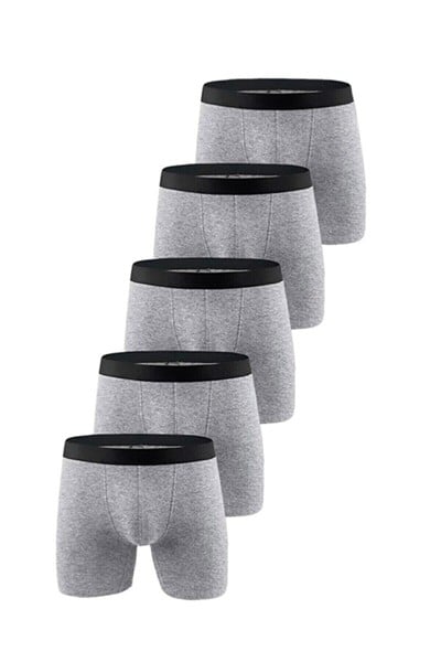 Erkek Boxer Pamuklu Likralı 5'li Paket