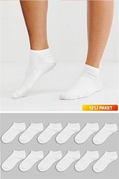 Erkek Pamuklu Premium Spor Çorap 12 Li Paket