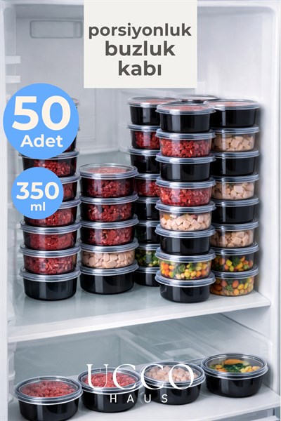 50li 350 ml Kıyma Et Sos Kemik Suyu Sebze Saklama Kabı Sızdırmaz Mikrodalga Buzluk Düzenleyici