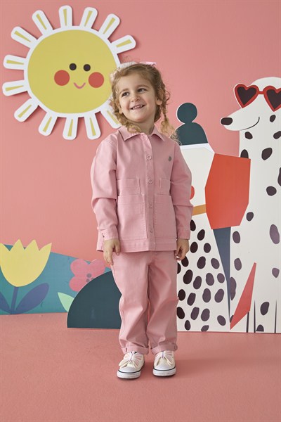 Pembe Denim Ceket