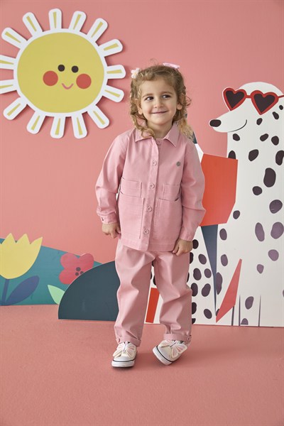 Pembe Denim Ceket