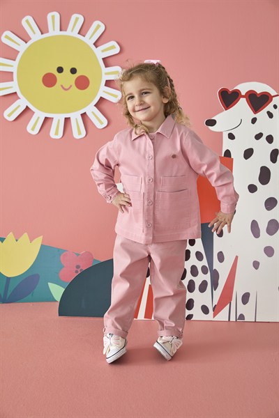 Pembe Denim Ceket