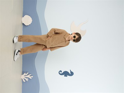 Yakalı Müslin Takım Camel