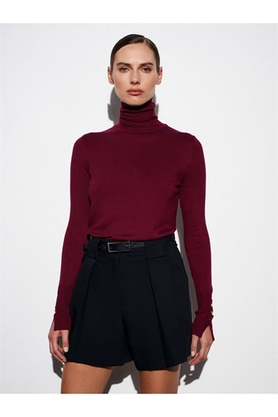1268 Balıkçı Yaka Kazak-Bordo