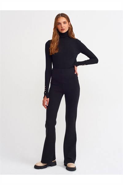 1268 Balıkçı Yaka Kazak-Siyah