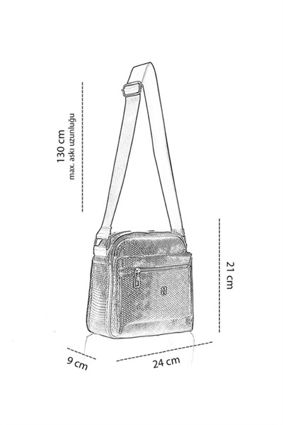 Kadın Ayarlanabilir Askılı Dayanıklı Suni Deri Lüx Kalite 4 Gözlü Kullanışlı Çapraz Çanta