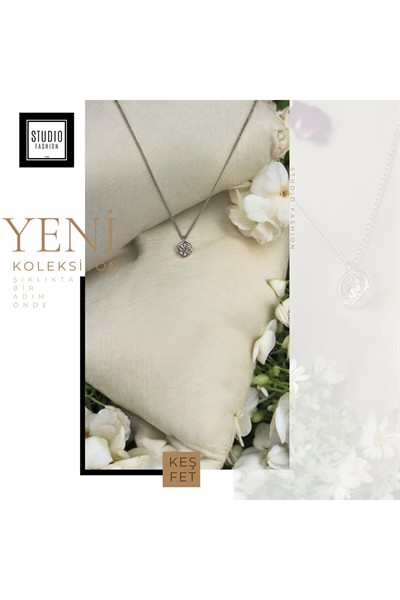 Kadın Minimal Tek Taş Kuyumcu Vip Çelik Premium Tasarım Kolye