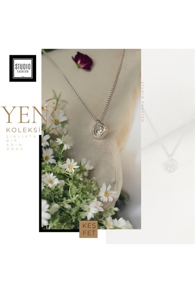 Kadın Minimal Tek Taş Kuyumcu Vip Çelik Premium Tasarım Kolye