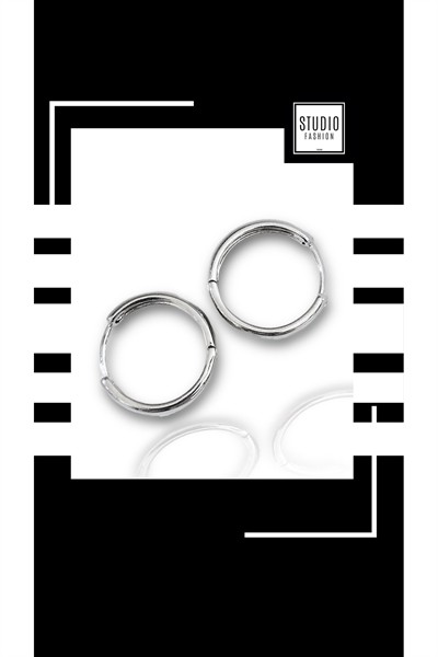 Kadın Silver VIP Çelik Premium Rodyum Kaplama Şık Küpe