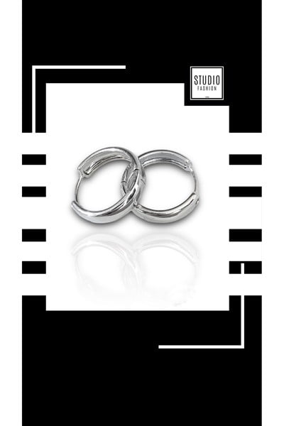 Kadın Silver VIP Çelik Premium Rodyum Kaplama Şık Küpe