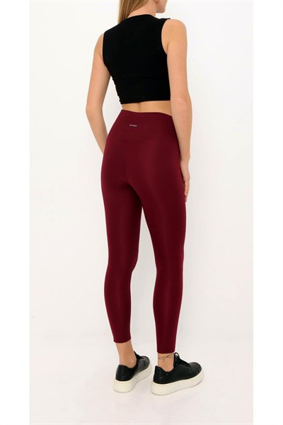 Kadın Siyah Orijinal Premium Yüksek Bel Toparlayıcı Düz Şardonsuz Tayt