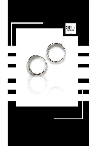 Kadın VIP Çelik Premium Rodyum Kaplama Şık Halka Küpe