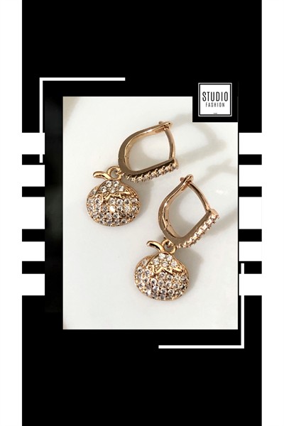 Karamaz Kuyumcu I?şçilik Vip Çelik Premium Rodyum Kaplama Tasarım Halka Küpe