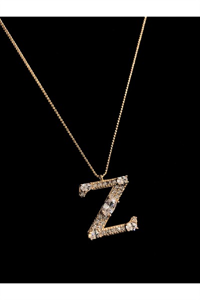 Kararmaz Kuyumcu I?şçilik Zirkon Taşlı Vıp Taşlı Zirkon Premium Rodyum Kaplama Z Harf Kolye