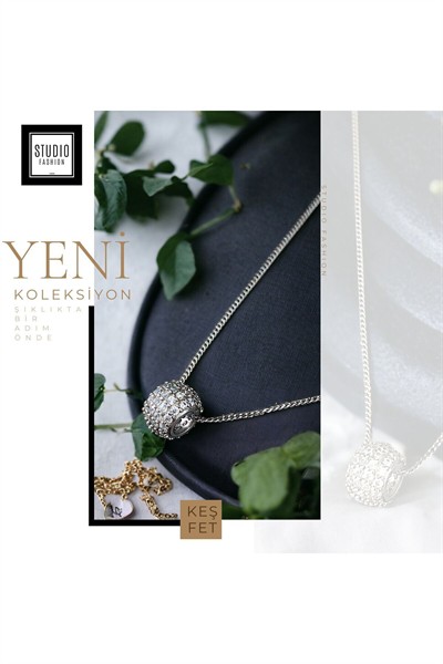 Kararmaz Kuyumcu I?şçilik Zirkon Vip Çelik Premium Rodyum Kaplama Modern Tasarım Kolye