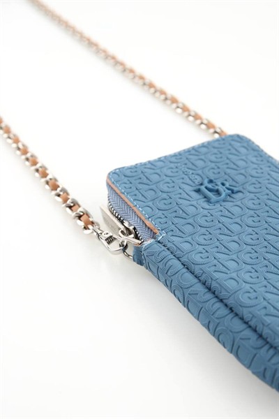 Mavi Çapraz Zincir Askılı Yüksek Kalite Telefonluk