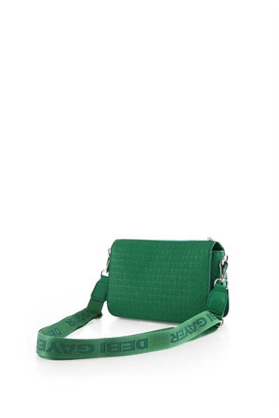 Üç Gözlü Postacı Model Yüksek Kalite Kabartma Fitilli Yeşil Çapraz Çanta