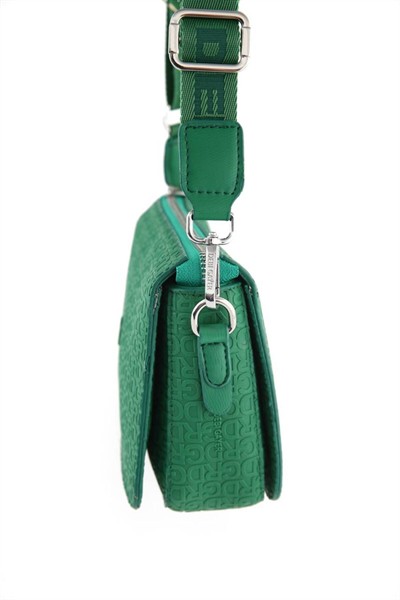 Üç Gözlü Postacı Model Yüksek Kalite Kabartma Fitilli Yeşil Çapraz Çanta